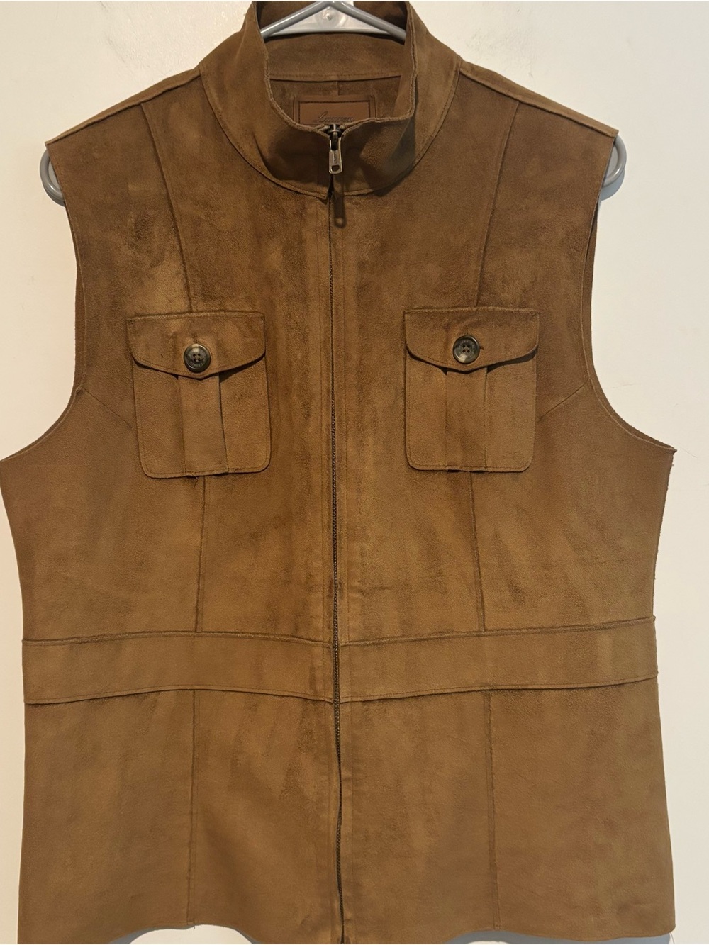 Lauren Dry Goods Faux Suede Zippered Vest